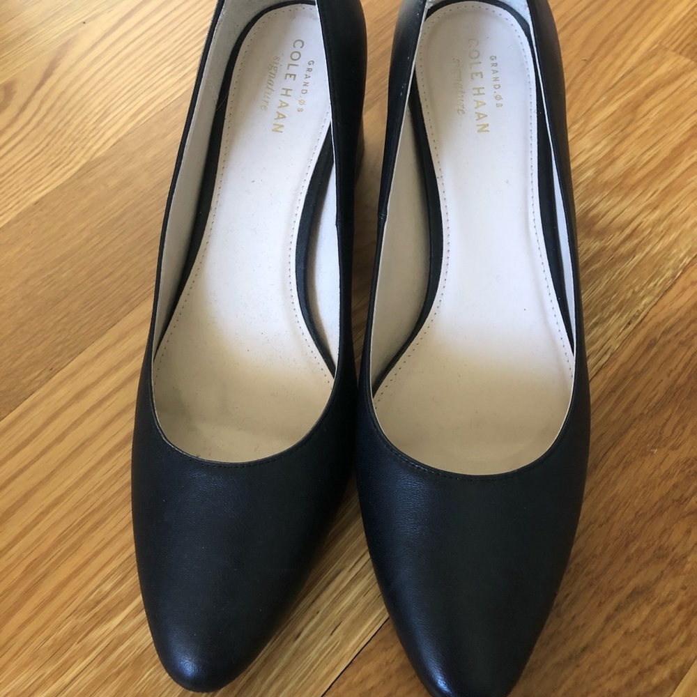 Cole Haan Black Block Heels Size 9